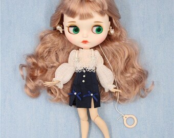 Skyla – Premium Custom Neo Blythe Doll with Multi-Color Hair, White Skin & Matte Cute Face