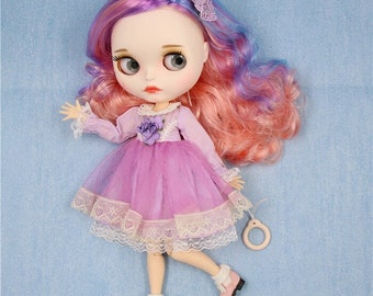 Keyla – Premium Custom Neo Blythe Doll with Multi-Color Hair, White Skin & Matte Cute Face