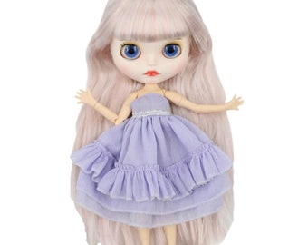 Blanch – Premium Custom Neo Blythe Doll with Multi-Color Hair, White Skin & Matte Cute Face