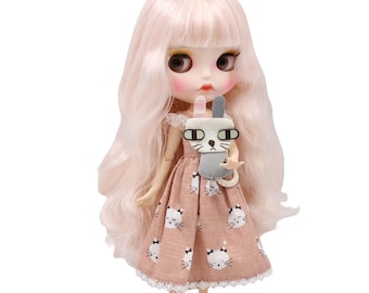 Betty – Premium Custom Neo Blythe Doll with Pink Hair, White Skin & Matte Pouty Face