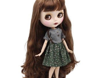 Kimber – Premium Custom Neo Blythe Doll with Brown Hair, White Skin & Shiny Cute Face