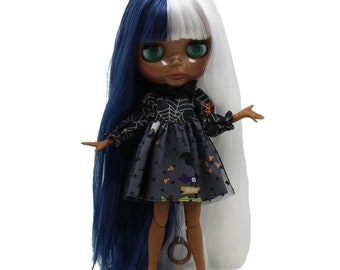 Tracy – Premium Custom Neo Blythe Doll with Multi-Color Hair, Black Skin & Shiny Cute Face