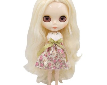 Kamryn – Premium Custom Neo Blythe Doll with Blonde Hair, White Skin & Shiny Cute Face