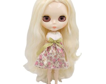 Kamryn – Premium Custom Neo Blythe Doll with Blonde Hair, White Skin & Shiny Cute Face