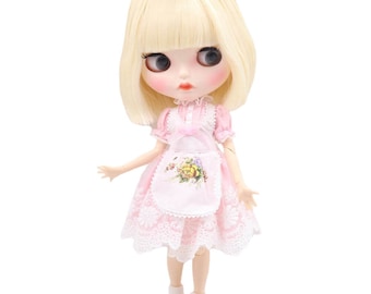 Paloma – Premium Custom Neo Blythe Doll with Blonde Hair, White Skin & Matte Pouty Face