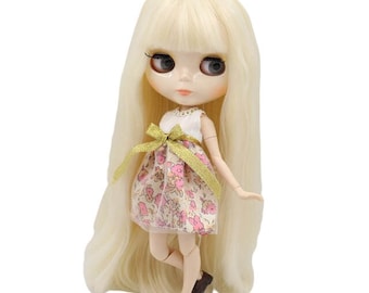Avah – Premium Custom Neo Blythe Doll with Blonde Hair, White Skin & Shiny Cute Face