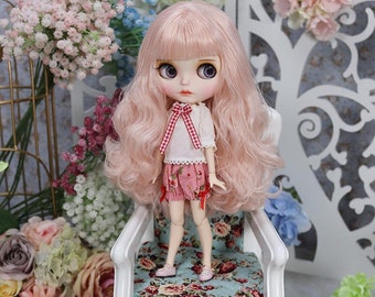 Leslie – Premium Custom Neo Blythe Doll with Pink Hair, White Skin & Matte Cute Face