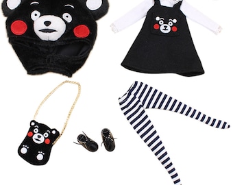 Neo Blythe Doll Black White Bear Cosplay Outfit
