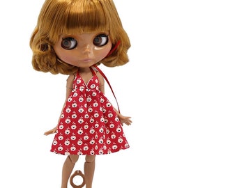 Darcy – Premium Custom Neo Blythe Doll with Blonde Hair, Dark Skin & Shiny Cute Face
