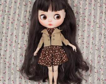 Neo Blythe Doll Floral Dress with Jacket