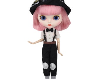 Hannah – Premium Custom Neo Blythe Doll with Pink Hair, White Skin & Matte Cute Face