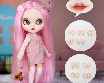 Christabel – Premium Custom Neo Blythe Doll with Pink Hair, White Skin & Matte Smiling Face