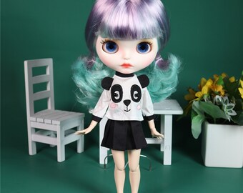 Blossom – Premium Custom Neo Blythe Doll with Multi-Color Hair, White Skin & Matte Cute Face