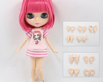 Natasha – Premium Custom Neo Blythe Doll with Pink Hair, Natural Skin & Shiny Cute Face