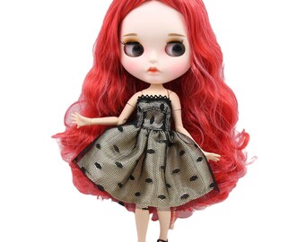 Emma – Premium Custom Neo Blythe Doll with Multi-Color Hair, White Skin & Matte Pouty Face