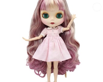Kim – Premium Custom Neo Blythe Doll with Multi-Color Hair, White Skin & Matte Cute Face