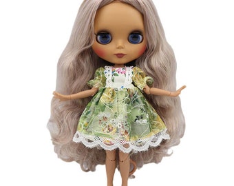 Lindsay – Premium Custom Neo Blythe Doll with Multi-Color Hair, Dark Skin & Matte Cute Face