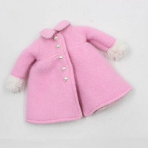 Neo Blythe Doll Elegante cappotto in lana rosa
