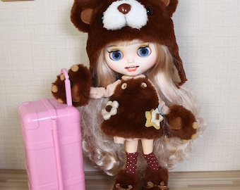 Neo Blythe Doll Brown Bear Outfit