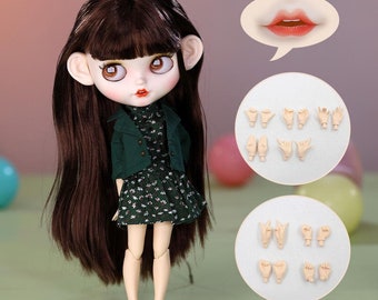Denisha – Premium Custom Neo Blythe Doll with Brown Hair, White Skin & Matte Smiling Face