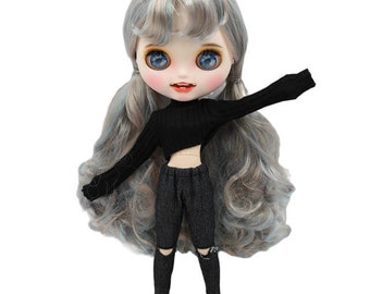 Georgiana - Premium Custom Neo Blythe Doll with Multi-Color Hair, White Skin & Matte Smiling Face