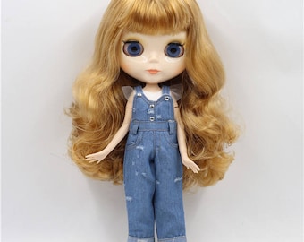 Aitana – Premium Custom Neo Blythe Doll with Blonde Hair, White Skin & Shiny Cute Face