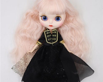 Stella – Premium Custom Neo Blythe Doll with Pink Hair, White Skin & Matte Cute Face