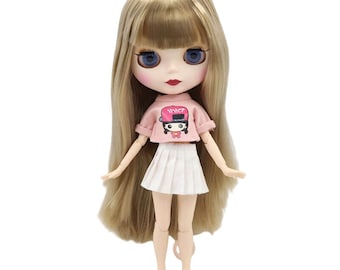 Stella – Premium Custom Neo Blythe Doll with Blonde Hair, White Skin & Matte Cute Face