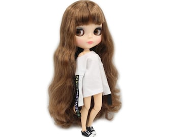 Jane – Premium Custom Neo Blythe Doll with Brown Hair, Natural Skin & Shiny Cute Face