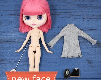 Beatrix – Premium Custom Neo Blythe Doll with Pink Hair, White Skin & Matte Cute Face