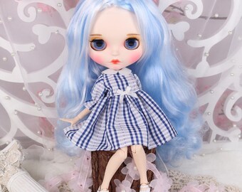 Sloane – Premium Custom Neo Blythe Doll with Multi-Color Hair, White Skin & Matte Pouty Face