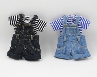 Neo Blythe Doll Jumpsuit with Striped Shirt