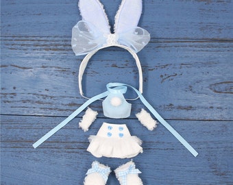 Neo Blythe Doll Top with Skirt With Bunny Headdress