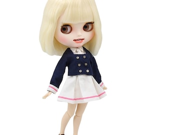 Payton – Premium Custom Neo Blythe Doll with Blonde Hair, White Skin & Matte Smiling Face