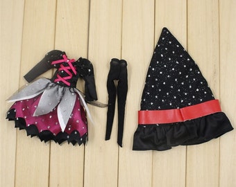 Neo Blythe Doll Halloween Cosplay Dress With Vampire Hat