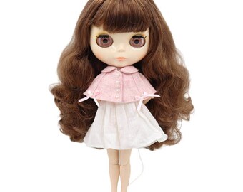 Francesca – Premium Custom Neo Blythe Doll with Brown Hair, White Skin & Shiny Cute Face