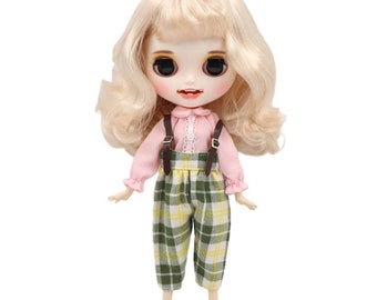 Valeria – Premium Custom Neo Blythe Doll with Blonde Hair, White Skin & Matte Smiling Face