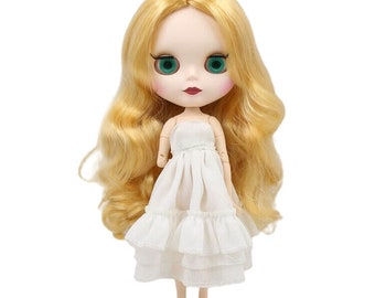 Liza – Premium Custom Neo Blythe Doll with Blonde Hair, White Skin & Matte Cute Face