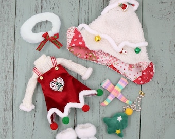 Neo Blythe Doll Christmas Dress With Hat & Socks