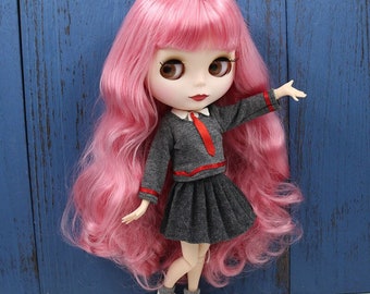Sarah – Premium Custom Neo Blythe Doll with Pink Hair, White Skin & Matte Cute Face