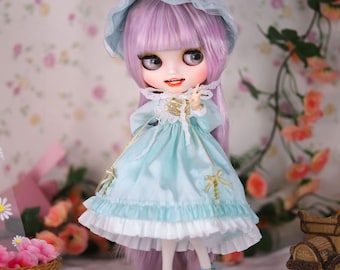 Zara – Premium Custom Neo Blythe Doll with Purple Hair, White Skin & Matte Smiling Face