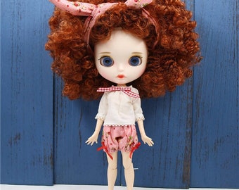 Giorgia – Premium Custom Neo Blythe Doll with Ginger Hair, White Skin & Matte Pouty Face