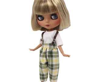 Rabecca – Premium Custom Neo Blythe Doll with Blonde Hair, Dark Skin & Matte Cute Face