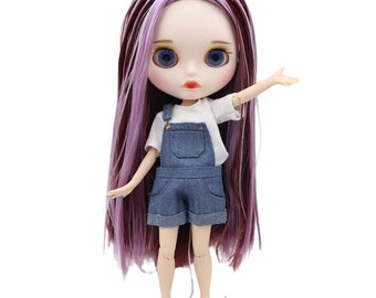 Cecelia – Premium Custom Neo Blythe Doll with Multi-Color Hair, White Skin & Matte Pouty Face