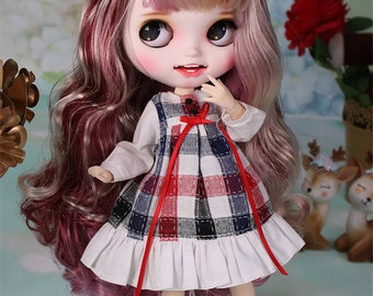 Maliah - Premium Custom Neo Blythe Doll with Multi-Color Hair, White Skin & Matte Smiling Face