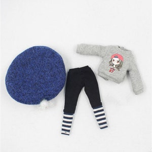 Neo Blythe Doll Winter Dress with Hat