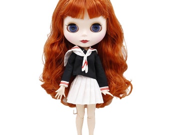 Chloe – Premium Custom Neo Blythe Doll with Ginger Hair, White Skin & Matte Cute Face