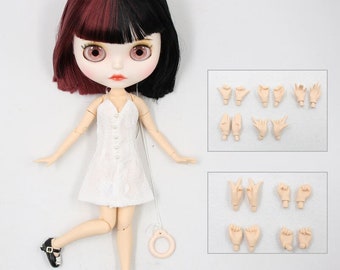 Clara - Premium Custom Neo Blythe Doll with Multi-Color Hair, White Skin & Matte Cute Face