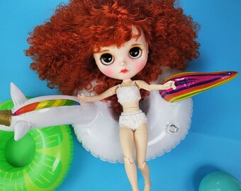 Laila – Premium Custom Neo Blythe Doll with Ginger Hair, White Skin & Matte Pouty Face