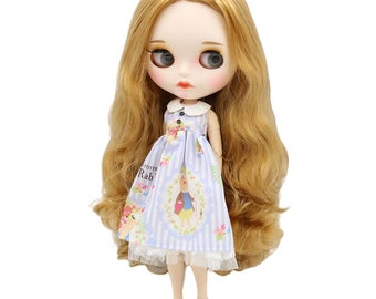 Victoria – Premium Custom Neo Blythe Doll with Blonde Hair, White Skin & Matte Pouty Face